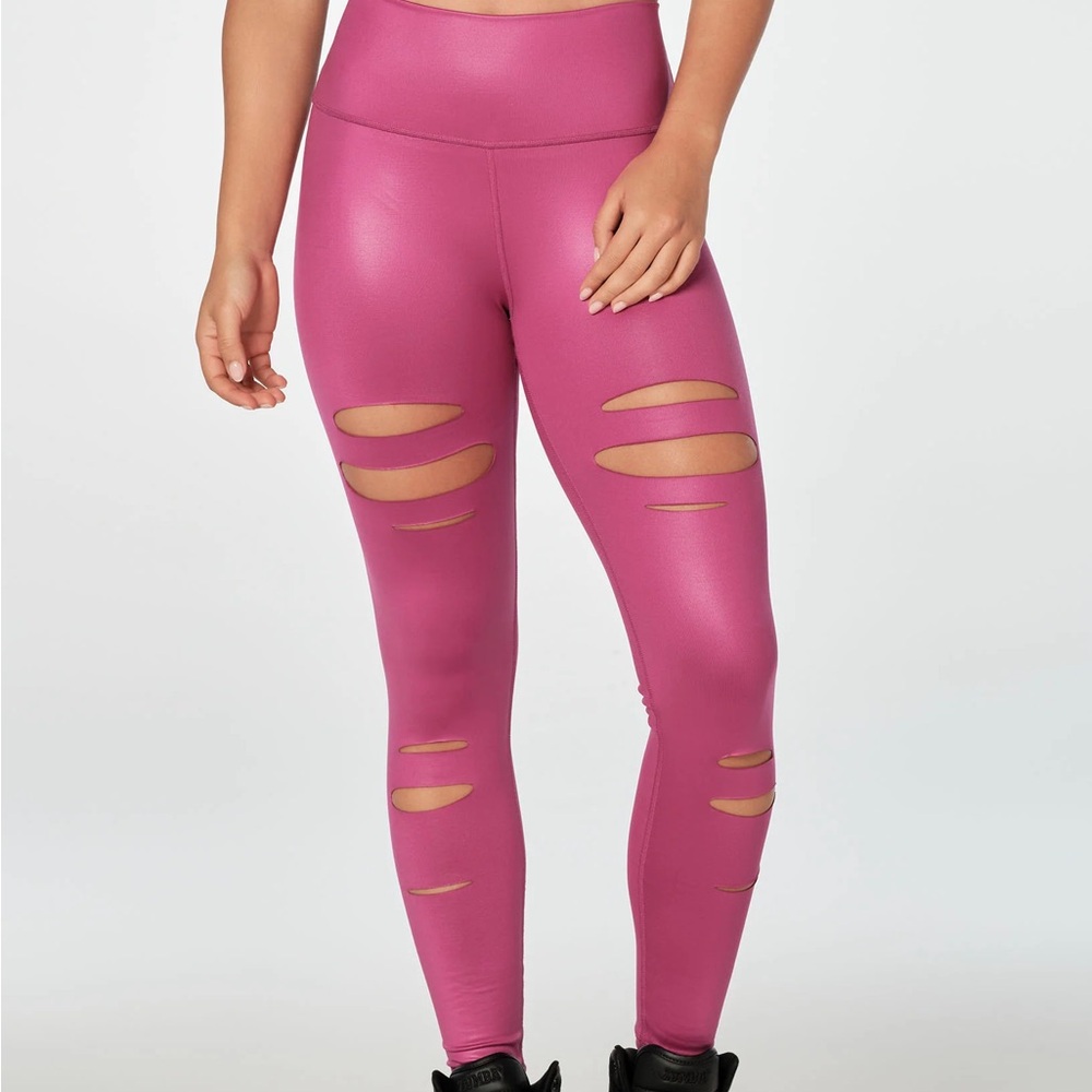 Zumba Transform High Waisted Slashed Ankle Leggings